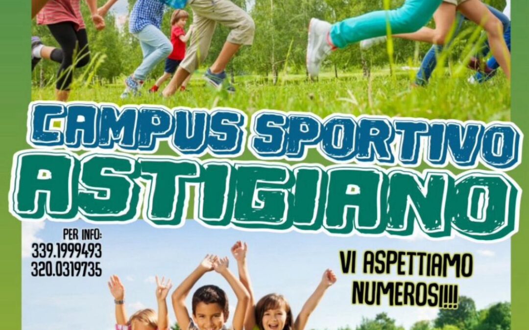 Asti, via alle iscrizioni al Campus Sportivo Astigiano