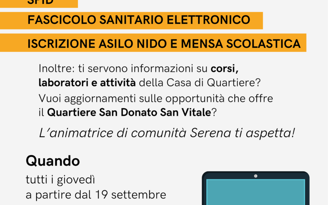 BOLOGNA, SCOPRI LO SPORTHELLO DELLA CASA DI QUARTIERE SCIPIONE DAL FERRO!