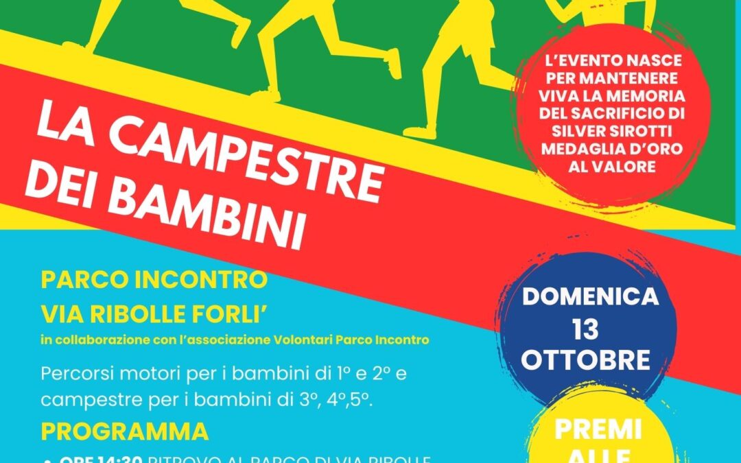 Forlì, Torna con AiCS la Campestre dei Bambini: oltre 1100 iscritti