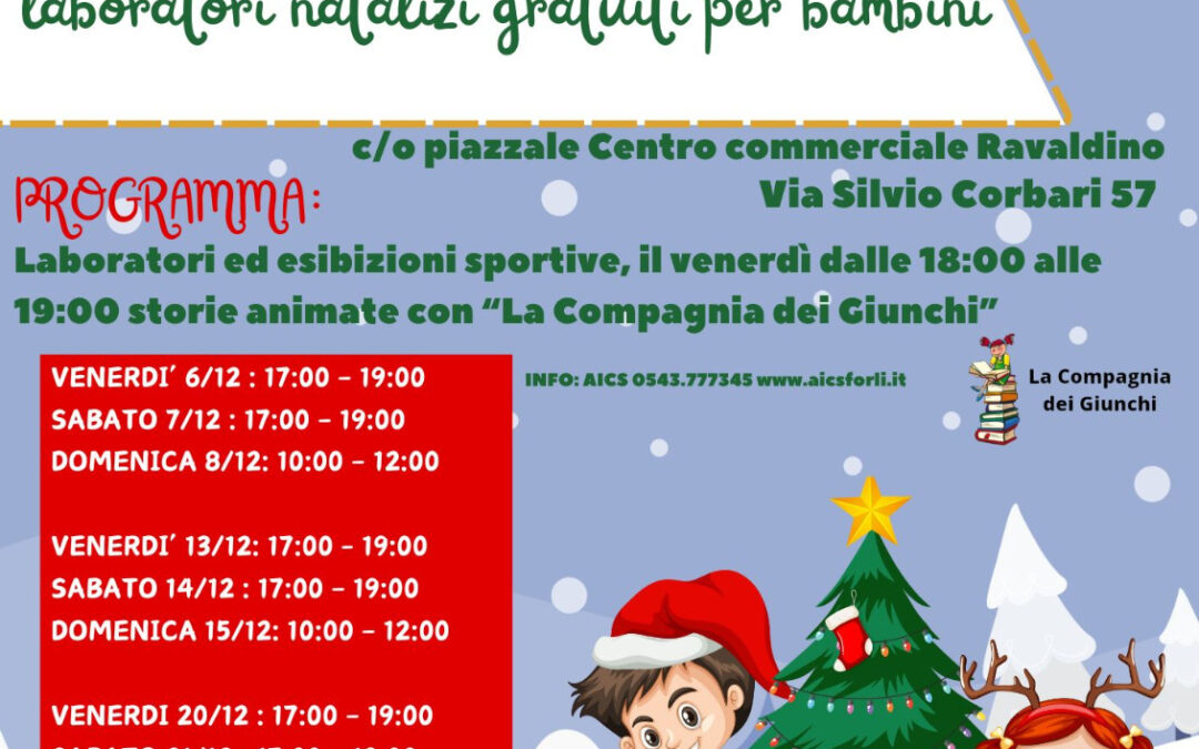 Forlì, AiCS porta il Natale in sport e cultura al centro commerciale