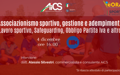 Lavoro sportivo, Safeguarding e molto altro: WEBINAR GRATUITO AiCS